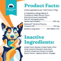 Solid Gold Pet Pal-lergy Allergy Chews Supplement For Dogs, 120 Count 13 Solid Gold Pet Pal-lergy Allergy Chews Supplement For Dogs, 120 Count -Pet Wellness 819302 PT4. AC SS1800 V1695824066