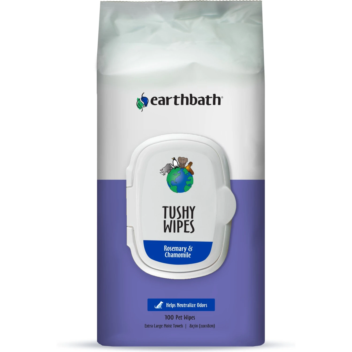 Earthbath Rosemary & Chamomile Scented Tushy Grooming Wipes 1 Earthbath Rosemary & Chamomile Scented Tushy Grooming Wipes