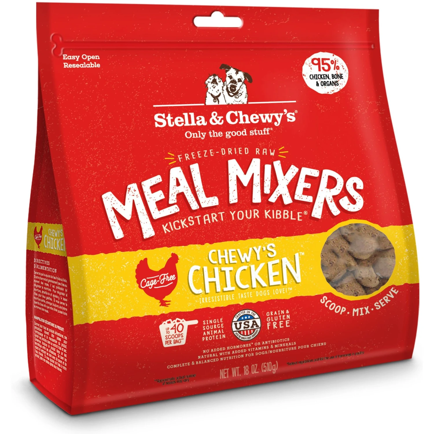 Stella & Chewy's Chewy's Chicken Meal Mixers Freeze-Dried Raw Dog Food Topper 1 Stella & Chewy's Chewy's Chicken Meal Mixers Freeze-Dried Raw Dog Food Topper