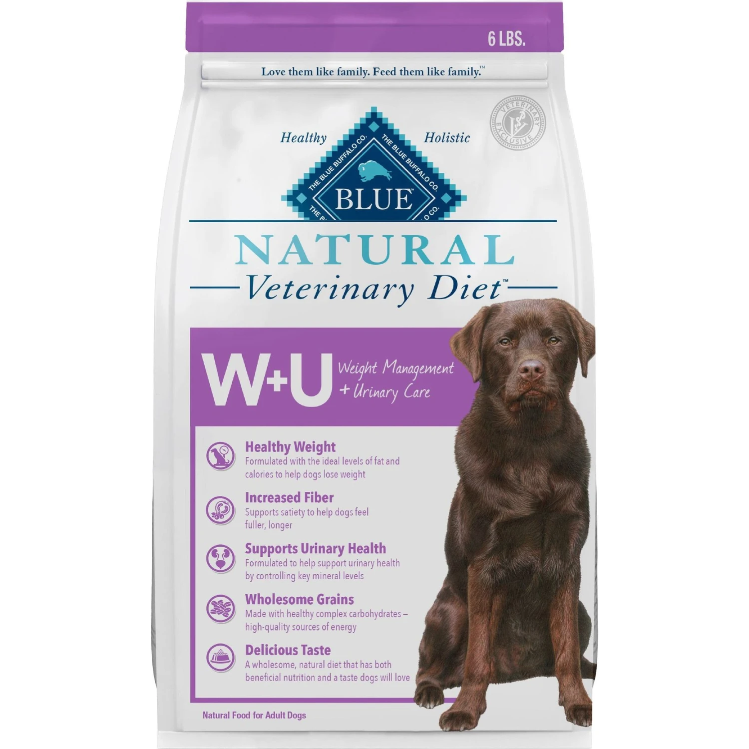 Blue Buffalo Natural Veterinary Diet W+U Weight Management + Urinary Care Dry Dog Food 1 Blue Buffalo Natural Veterinary Diet W+U Weight Management + Urinary Care Dry Dog Food
