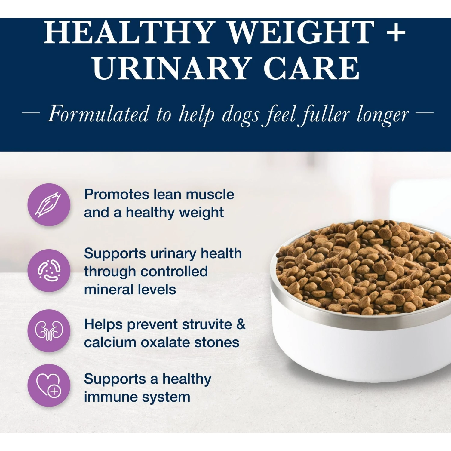 Blue Buffalo Natural Veterinary Diet W+U Weight Management + Urinary Care Dry Dog Food 3 Blue Buffalo Natural Veterinary Diet W+U Weight Management + Urinary Care Dry Dog Food - Image 3