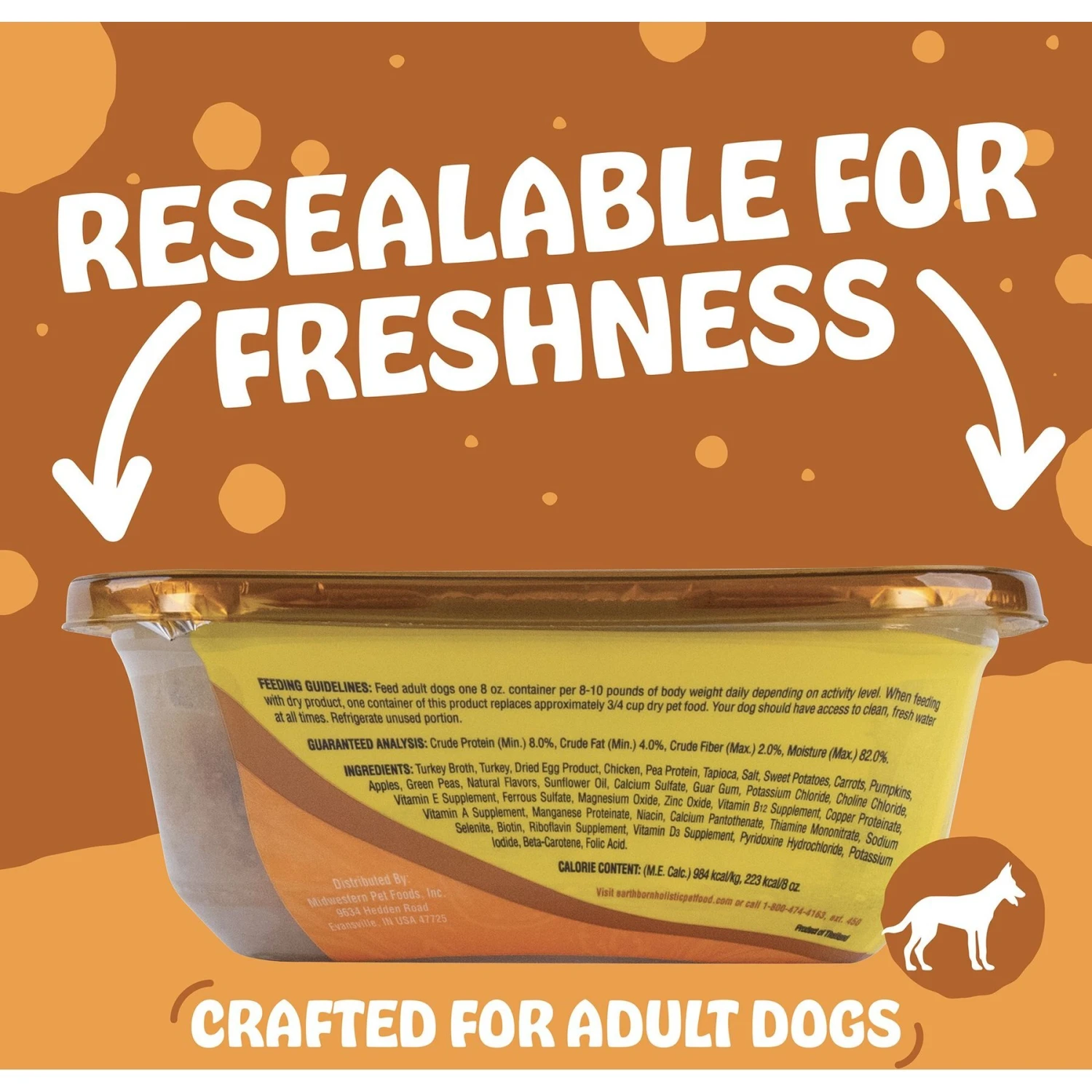 Earthborn Holistic Toby's Turkey Dinner Grain-Free Natural Moist Dog Food & Earthborn Holistic Chip's Chicken Casserole Grain-Free Natural Moist Dog Food 4 Earthborn Holistic Toby's Turkey Dinner Grain-Free Natural Moist Dog Food & Earthborn Holistic Chip's Chicken Casserole Grain-Free Natural Moist Dog Food - Image 4