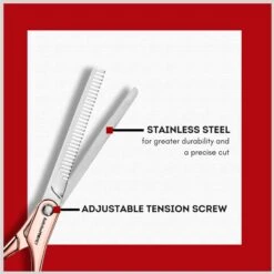 Babyliss Pro Pet Rose Gold Thinning Shears Dog Grooming Tool, 6-inch -Pet Wellness 823622 PT3. AC SS1800 V1694199368