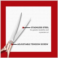 Babyliss Pro Pet Rose Gold Curved Shears Dog Grooming Tool, 6-inch -Pet Wellness 823638 PT2. AC SS1800 V1694202263