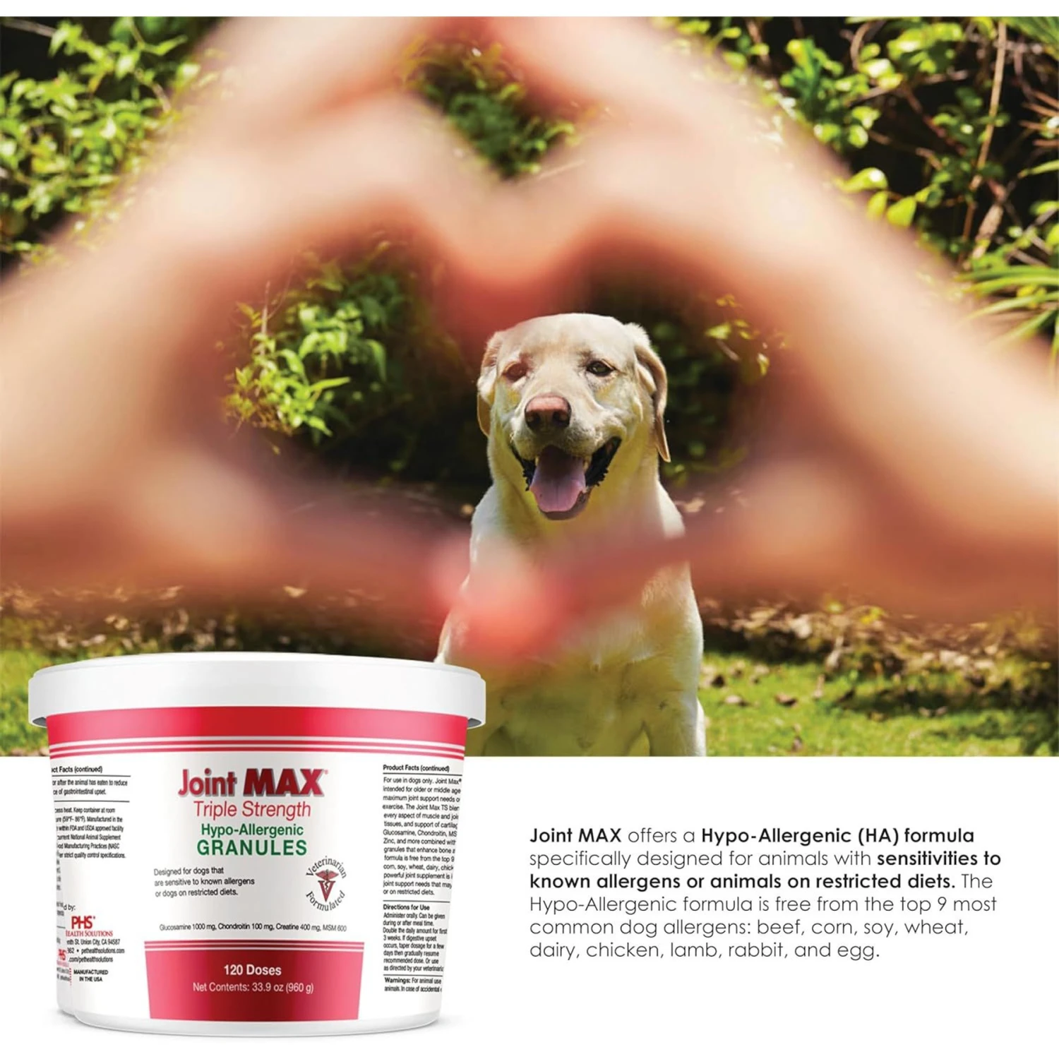 Joint MAX Triple Strength Hypo-Allergenic Granules For Dogs 4 Joint MAX Triple Strength Hypo-Allergenic Granules For Dogs - Image 4