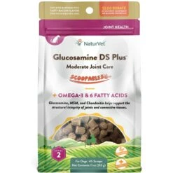 NaturVet Scoopables Glucosamine DS Plus Level 2 Moderate Joint Care Dog Supplement, 11-oz Bag