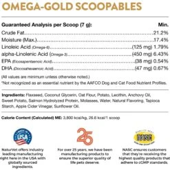 NaturVet Scoopables Omega-Gold Dog & Cat Supplement, 11-oz Bag -Pet Wellness 825182 PT2. AC SS1800 V1681996453