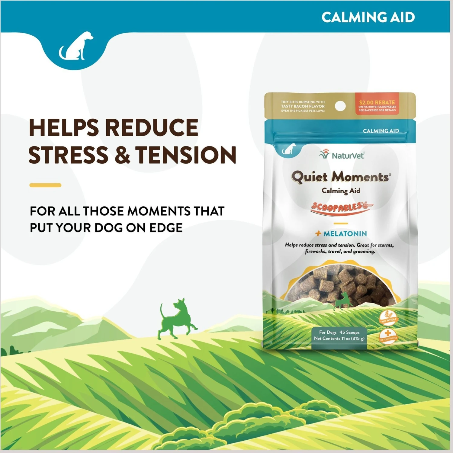 NaturVet Scoopables Quiet Moments Calming Aid Dog Supplement, 11-oz Bag 5 NaturVet Scoopables Quiet Moments Calming Aid Dog Supplement, 11-oz Bag - Image 5