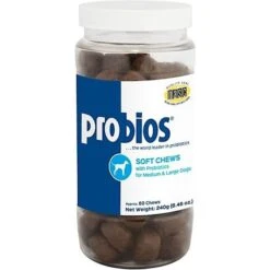 Probios Soft Chews With Probiotics Supplement For Medium & Large Dogs