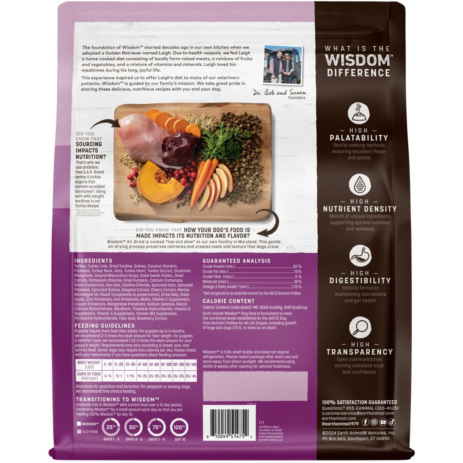 Earth Animal Wisdom Air-Dried Turkey Recipe Premium Natural Dog Food, 8-lb Bag 2 Earth Animal Wisdom Air-Dried Turkey Recipe Premium Natural Dog Food, 8-lb Bag - Image 2