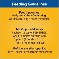 Pedigree Chopped Dinner Variety Pack Adult Wet Dog Food, 3.5-oz Pouch, Case Of 8 -Pet Wellness 837014 PT7. AC SS1800 V1681415557