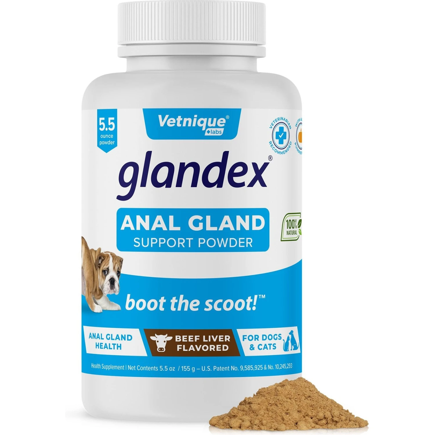 Vetnique Labs Glandex Anal Gland & Probiotic Beef Liver Flavored Pumpkin Fiber & Digestive Powder Supplement For Dogs & Cats 1 Vetnique Labs Glandex Anal Gland & Probiotic Beef Liver Flavored Pumpkin Fiber & Digestive Powder Supplement For Dogs & Cats
