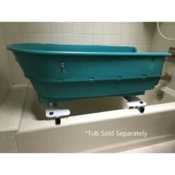 KleanDog Tub Adapter Booster Dog Bath, Silver