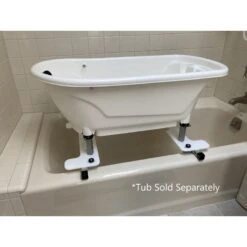 KleanDog Tub Adapter Flying Pig Dog Bath, Silver