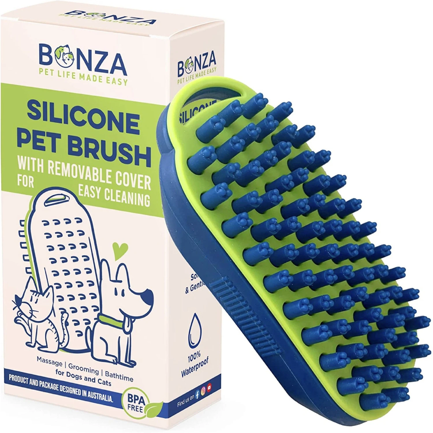 Bonza Dog & Cat Massage Brush 1 Bonza Dog & Cat Massage Brush