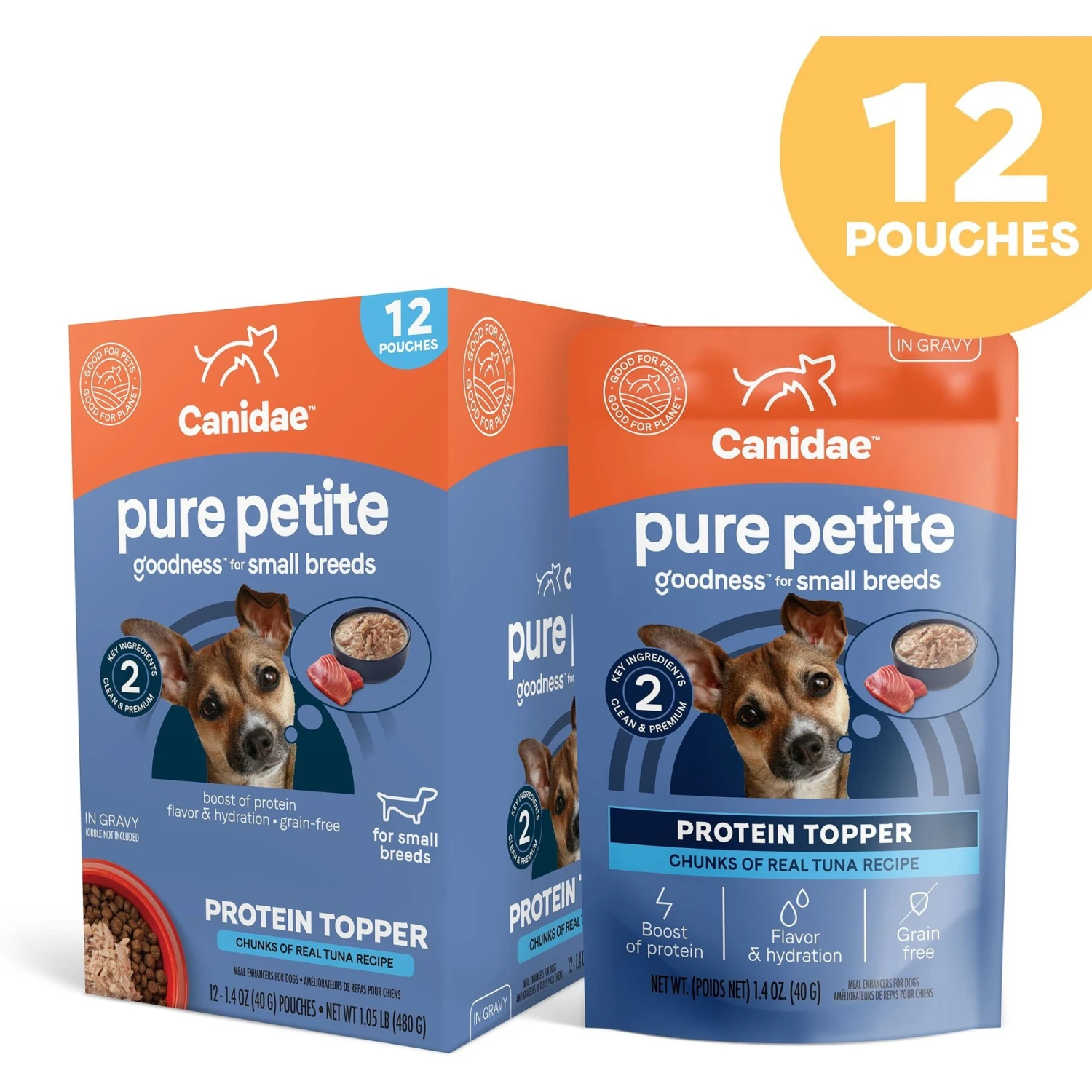 CANIDAE PURE Petite Protein Chunks Of Real Tuna Recipe In Gravy Dog Food Topper, 8.4-oz Box 2 CANIDAE PURE Petite Protein Chunks Of Real Tuna Recipe In Gravy Dog Food Topper, 8.4-oz Box - Image 2