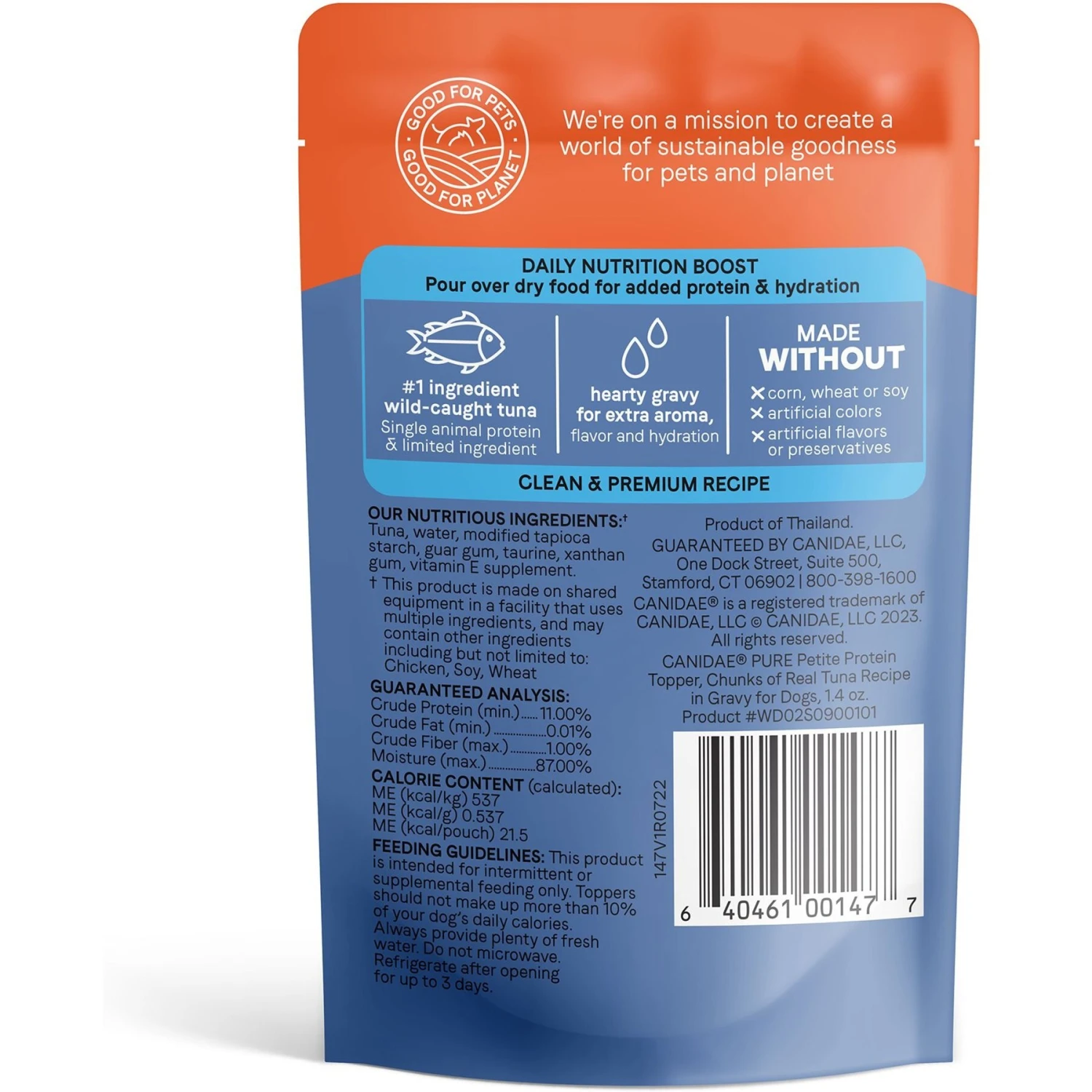 CANIDAE PURE Petite Protein Chunks Of Real Tuna Recipe In Gravy Dog Food Topper, 8.4-oz Box 3 CANIDAE PURE Petite Protein Chunks Of Real Tuna Recipe In Gravy Dog Food Topper, 8.4-oz Box - Image 3