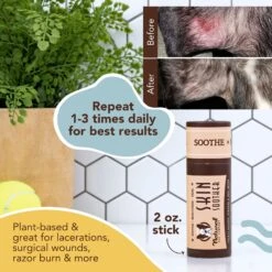 Natural Dog Company Skin Soother Dog Healing Balm, 2-oz Stick -Pet Wellness 843422 PT4. AC SS1800 V1701882133