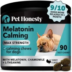 PetHonesty Calming Max Strength Turkey Flavored Soft Chews Calming Supplement For Dogs, 90 Count