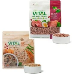 Freshpet Vital Beef & Lamb Grain-Free Fresh Dog Food, 2 + Freshpet Vital Fresh Cuts Chicken Recipe Fresh Dog Food, 2