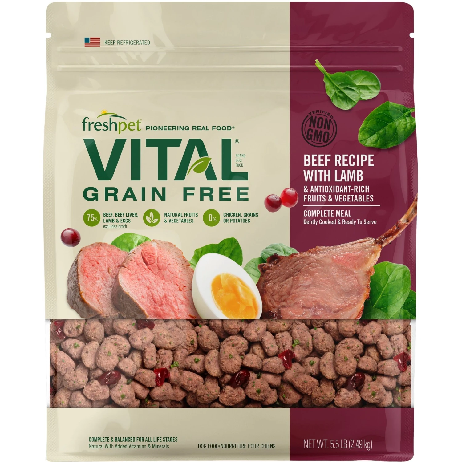 Freshpet Vital Beef & Lamb Grain-Free Fresh Dog Food & Freshpet Vital Chicken, Beef, Salmon & Egg Recipe Grain-Free Fresh Dog Food 2 Freshpet Vital Beef & Lamb Grain-Free Fresh Dog Food & Freshpet Vital Chicken, Beef, Salmon & Egg Recipe Grain-Free Fresh Dog Food - Image 2