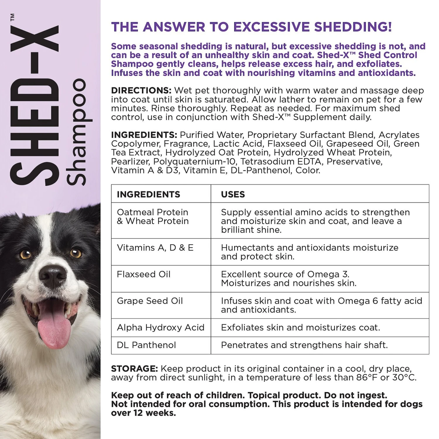 Shed-X Shed Control Shampoo For Dogs 2 Shed-X Shed Control Shampoo For Dogs - Image 2