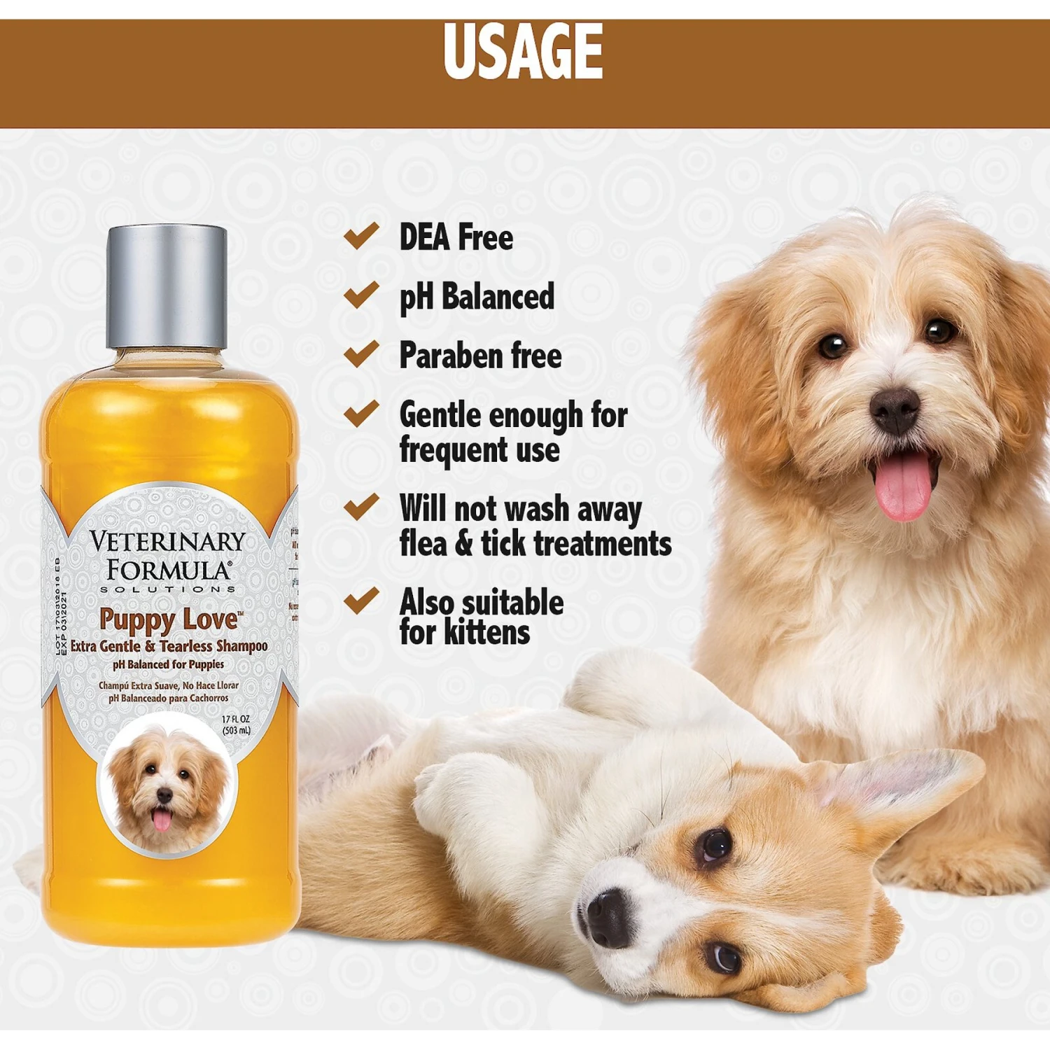Veterinary Formula Solutions Puppy Love Shampoo 4 Veterinary Formula Solutions Puppy Love Shampoo - Image 4