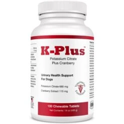 K-Plus Potassium Citrate Plus Cranberry Chewable Tablets For Dogs