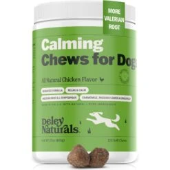 Deley Naturals Advanced Calming Chicken Flavor Dog Supplement, 17-oz Bag, 120 Count