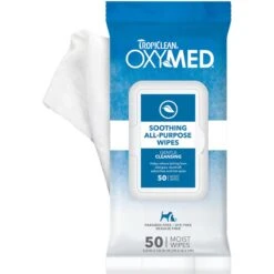 TropiClean Oxy Med Allergy Relief Wipes For Dogs & Cats