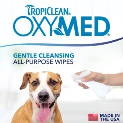 TropiClean Oxy Med Allergy Relief Wipes For Dogs & Cats 11 TropiClean Oxy Med Allergy Relief Wipes For Dogs & Cats -Pet Wellness 84814 PT2. AC SS1800 V1663609368