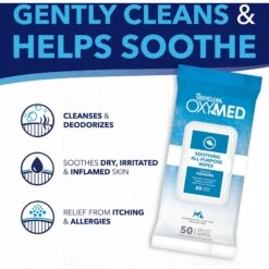 TropiClean Oxy Med Allergy Relief Wipes For Dogs & Cats 14 TropiClean Oxy Med Allergy Relief Wipes For Dogs & Cats -Pet Wellness 84814 PT5. AC SS1800 V1663880357