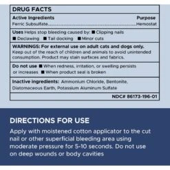 Chew + Heal Styptic Powder Dog Treatment, 1.5-oz -Pet Wellness 853630 PT7. AC SS1800 V1684348881