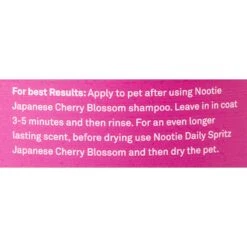 Nootie Japanese Cherry Blossom Soothing Formula Conditioner For Dogs -Pet Wellness 85580 PT5. AC SS1800 V1543526070