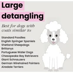 Pet Teezer Large Detangling Dual-Tier Dog Grooming Brush -Pet Wellness 856502 PT2. AC SS1800 V1702071410