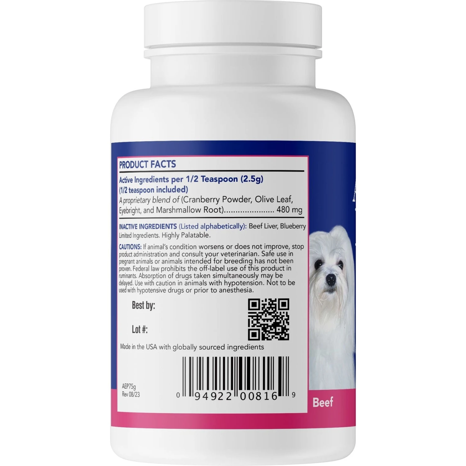 Angels' Eyes Plus Beef Flavored Powder Tear Stain Supplement For Dogs & Cats 3 Angels' Eyes Plus Beef Flavored Powder Tear Stain Supplement For Dogs & Cats - Image 3