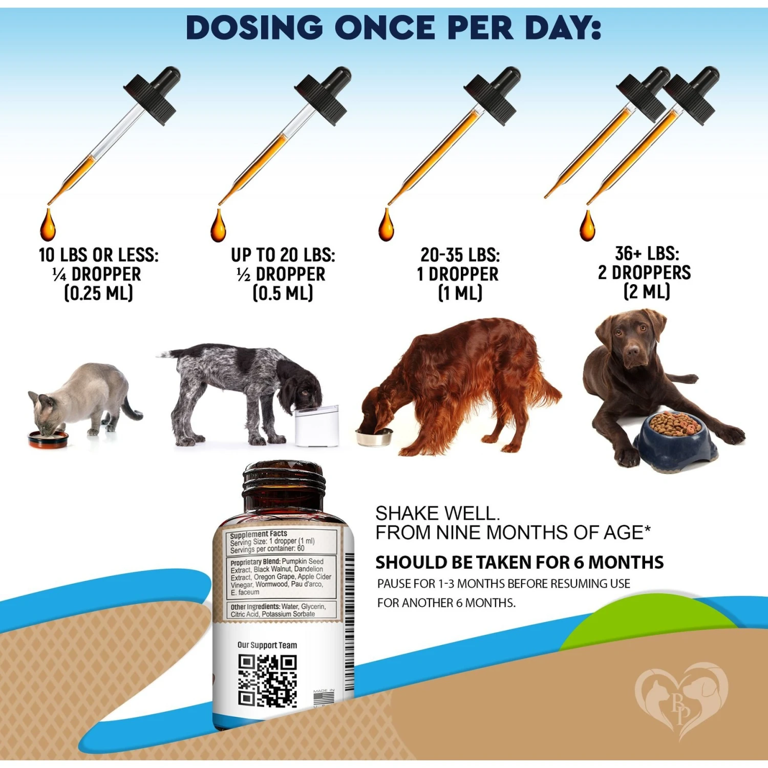 Beloved Pets Natural Worm Treatment With Probiotic & Liquid Herbal Medicine Dog & Cat Supplement, 2-oz Bottle 5 Beloved Pets Natural Worm Treatment With Probiotic & Liquid Herbal Medicine Dog & Cat Supplement, 2-oz Bottle - Image 5