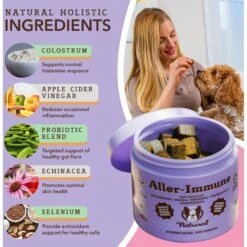 Natural Dog Company AllerImmune Chews Dog Supplement, 90 Count -Pet Wellness 864070 PT2. AC SS1800 V1701882080