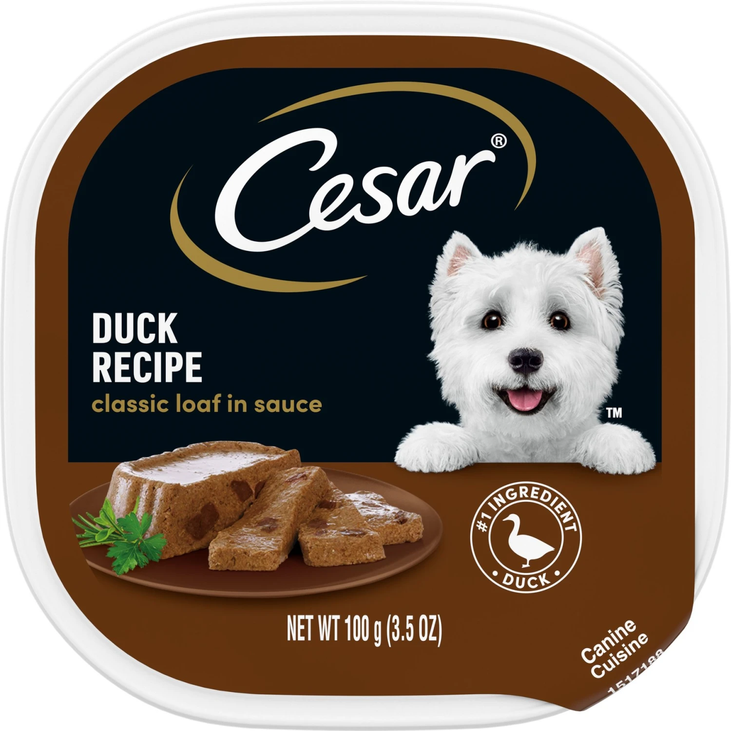 Cesar Classic Loaf In Sauce Duck Recipe Dog Food Trays 1 Cesar Classic Loaf In Sauce Duck Recipe Dog Food Trays