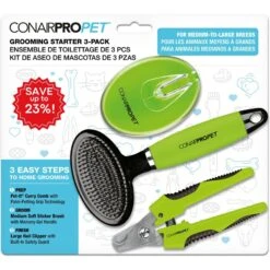 ConairPROPET Large Dog Grooming Starter Value Pack, 3-Pack