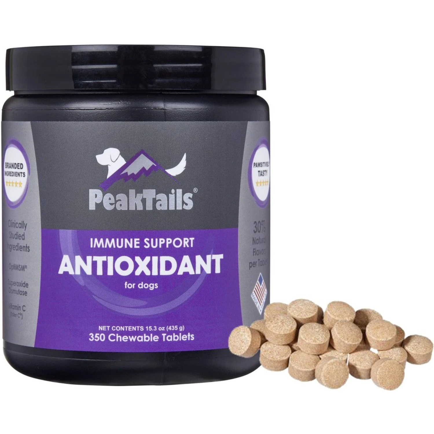 PeakTails Antioxidant Tablet Supplement For Dogs 1 PeakTails Antioxidant Tablet Supplement For Dogs
