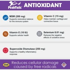 PeakTails Antioxidant Tablet Supplement For Dogs 8 PeakTails Antioxidant Tablet Supplement For Dogs -Pet Wellness 867766 PT2. AC SS1800 V1686076588