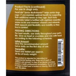 PeakTails Senior Multivitamin Tablet Supplement For Dogs 10 PeakTails Senior Multivitamin Tablet Supplement For Dogs -Pet Wellness 867790 PT4. AC SS1800 V1686076642