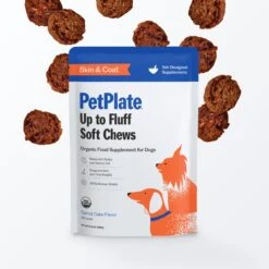 PetPlate Human Grade Up Fluff Skin & Coat Soft Chews Dog Supplement, 28 Count