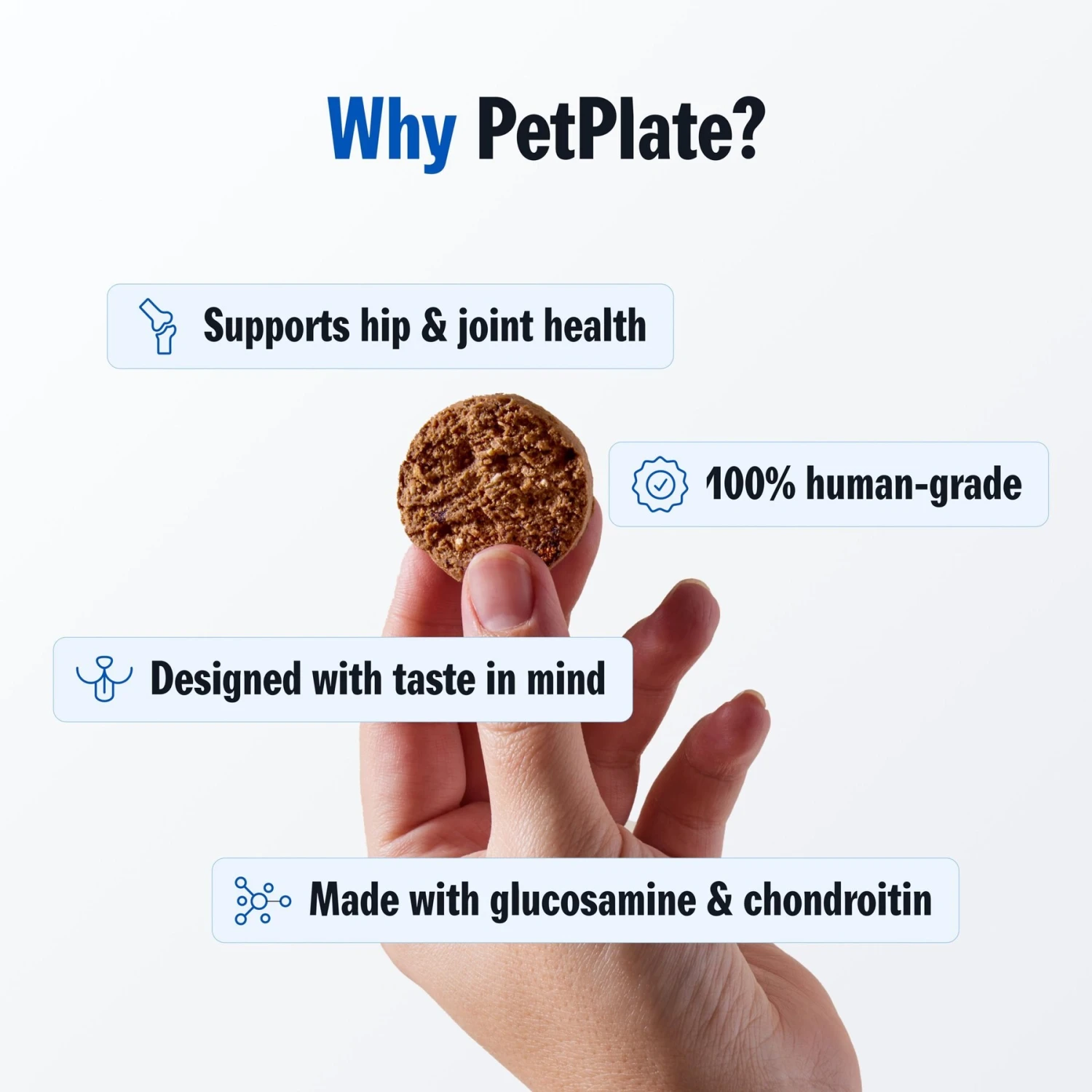 PetPlate Human Grade Hip Hoppin' Mobility Soft Chews Dog Supplement, 28 Count 3 PetPlate Human Grade Hip Hoppin' Mobility Soft Chews Dog Supplement, 28 Count - Image 3