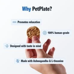 PetPlate Human Grade Chill Out Calming Soft Chews Dog Supplement, 28 Count -Pet Wellness 868078 PT2. AC SS1800 V1688419147