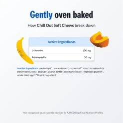 PetPlate Human Grade Chill Out Calming Soft Chews Dog Supplement, 28 Count -Pet Wellness 868078 PT3. AC SS1800 V1688417228