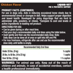 Liquid-Vet K9 Pre & PostBiotic Support Chicken Flavor Dog Digestive Aid, 8-oz Bottle, 2 Count -Pet Wellness 870038 PT2. AC SS1800 V1685650453