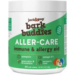 Jack & Pup Bark Buddies Aller-Care Dog Immune Supplement, 60 Count