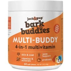 Jack & Pup Bark Buddies Multi-Buddy Dog Supplement, 60 Count